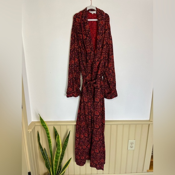 Vintage Michael Kors Paisley Slip Dress & Robe Set | Made in USA Sz S - Picture 14 of 16